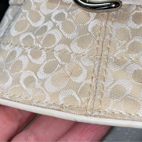 Coach Signature Print Beige and Ivory Bucket Hat Vintage Size P/S - Picture 12 of 14